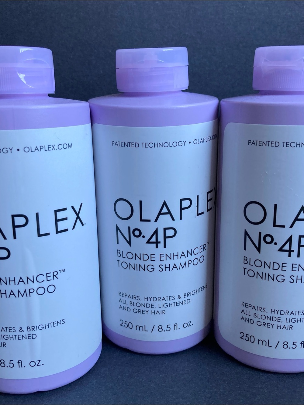 Set of 3 Sealed Olaplex NO. 4P Blonde Enhancer Toning Shampoo 8.5 Fl Oz